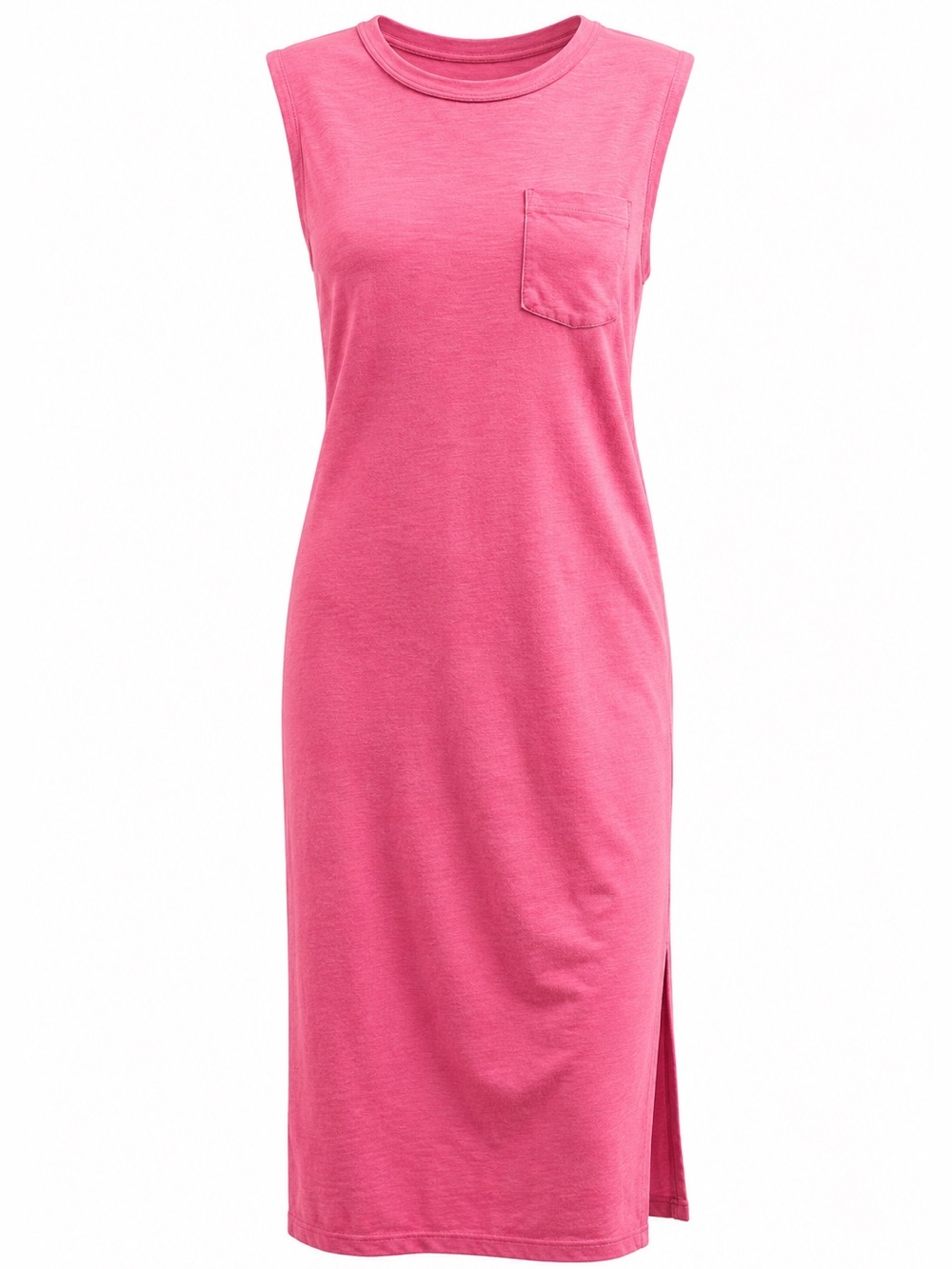 Lou & Grey Pink Sleeveless Sheath Midi Dress